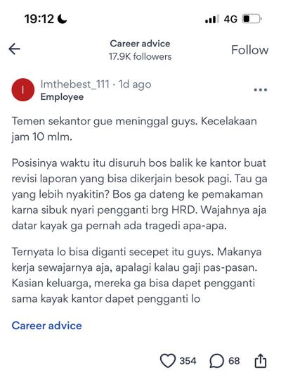 Perusahaan Dikecam Usai Buka Lowongan Baru Sesaat Setelah Karyawan Meninggal