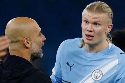 Pep Guardiola dan Erling Haaland Terlibat Percakapan Serius Usai Gagal Cetak Gol