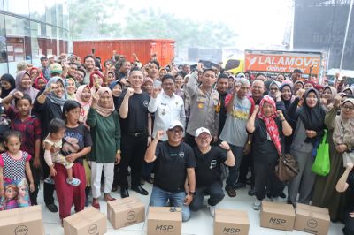 Polres Metro Tangerang Kota bersama Yayasan MSP Bagikan 1.000 Paket Sembako