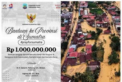 Rp 1 Miliar Disalurkan Pemprov Kaltara untuk Bantuan Korban Bencana di Sumatra
