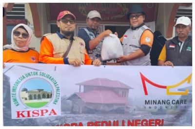Bikin Haru! Potret Warga Gaza Gercep Sumbang Korban Banjir Sumatera