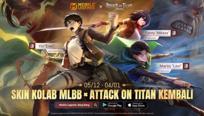 Kolabotasi Attack on Titans Kembali di Mobile Legends dalam Waktu Terbatas!