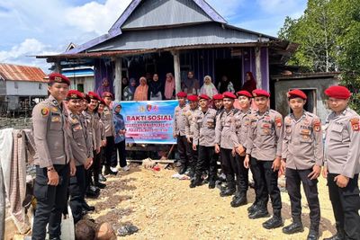 Satreskrim Polres Selayar Berbagi Sembako untuk Warga Kurang Mampu di Momen HUT Reserse ke-78