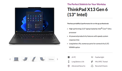 Lenovo ThinkPad X13 Gen 6: Laptop Bisnis Ringan dengan Performa Intel Core Ultra & AI NPU