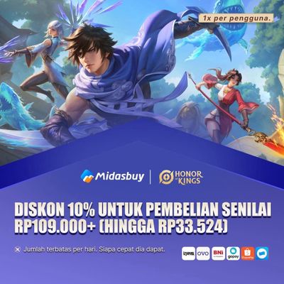 Bonus Topup Terbatas untuk Player Honor of Kings di Midasbuy!
