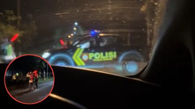 Diadang Mobil Polisi di Jalan, Pria Ini Protes karena Dinilai Tak Sesuai Aturan