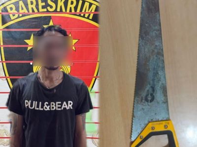 Tolak Giliran Kerja, Pekerja Cuci Motor Serang Rekan Sendiri dengan Gergaji di Samarinda