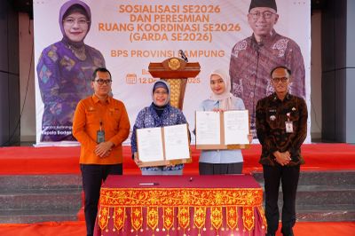 Wakil Gubernur Lampung Teken MoU DTSEN pada Sosialisasi SE2026, Tegaskan Data Jadi Kompas Pembangunan