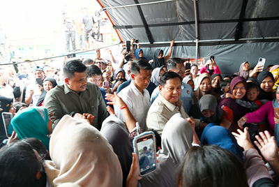 Tinjau Lokasi Pengungsian, Prabowo Fokuskan Perbaikan Pascabencana di Langkat