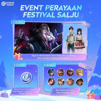 Honor of Kings Bagi-Bagi Skin Liu Bang Dracula dan Outfit Flowborn Gratis!