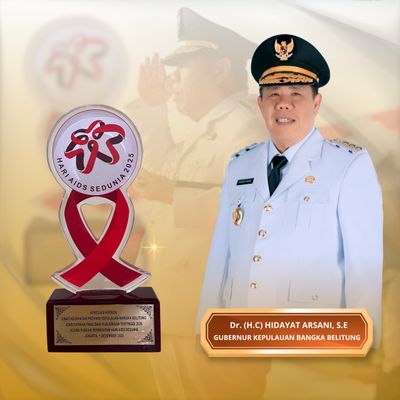 Puncak Hari AIDS Sedunia, Gubernur Babel Hidayat Arsani Raih Penghargaan Tingkat Nasional