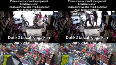 Viral Bocah Berani Gagalkan Curanmor di Depan Toko, Pelaku Langsung Diamankan