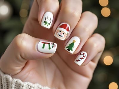 17 Ide Nama Nail Art Tema Natal yang Cute, Aesthetic, dan Bikin Mood Naik