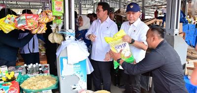 Menko Pangan dan Mendag Cek Pasar di Lampung Selatan