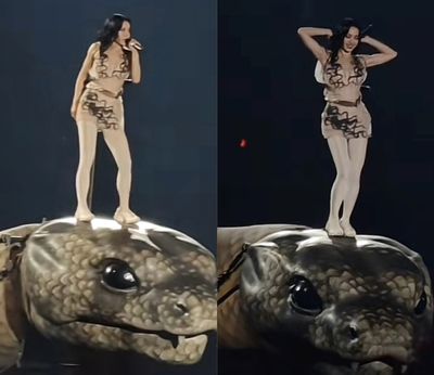 Viral! Jolin Tsai Bernyanyi di Atas Ular Raksasa dalam Penutup Tur Dunia Bertajuk Pleasure