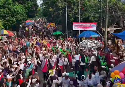 Minggu Pagi di Patung Macan Putih Berubah Jadi Car Free Day Dadakan