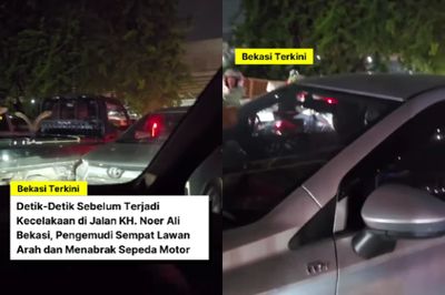 Viral Aksi Pemobil Lawan Arah di Kalimalang hingga Tabrak dan Seret Motor, Begini Kronologinya