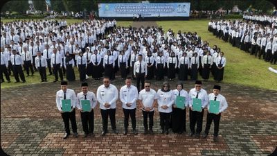 Para Pegawai Honorer di Purbalingga disahkan dalam SK Perjanjian kerja Paruh Waktu Oleh Pemerintah Purbalingga