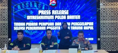 Polda Banten Tidak Tampilkan TSK Penipuan Rekrutmen Akpol Dalam Konferensi pers