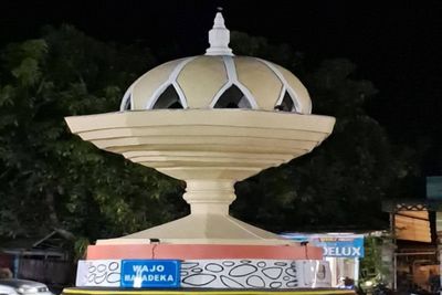 Tugu Jalan di Wajo Disorot Netizen, Mirip Lampu Aladin Padahal Konsep Kubah Masjid