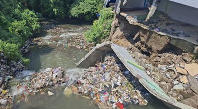 BBWSSO Ungkap Ambrolnya Talud Sungai Buntung Kota Jogja Karena Tak Kuat Menahan Bangunan