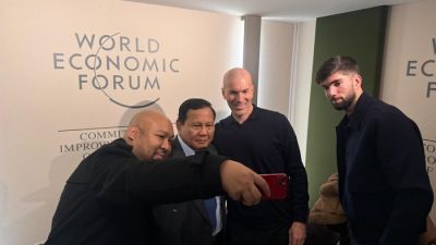 Pertemuan Menarik Prabowo Subianto dan Zinedine Zidane di Davos