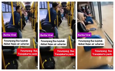 Geger Bus Terendam Hingga Air Masuk Kabin, Begini Penjelasan Transjakarta