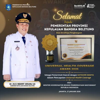 Pemprov Babel Raih Predikat Madya UHC Award 2026
