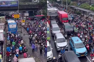 Kondisi Daan Mogot Jakbar Pasca Viral Macet Parah, Air Masih Menggenang