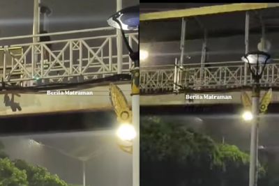 Viral Aksi Pria Berdiri di Tepian JPO Matraman, Polisi Turun Tangan