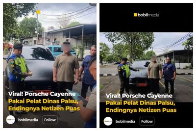 Viral Porsche Cayenne Berpelat Dinas Kemhan di Parkir Halim, Ternyata Palsu!