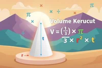 Rumus Volume Kerucut Lengkap dengan Contoh Perhitungan dan Soal
