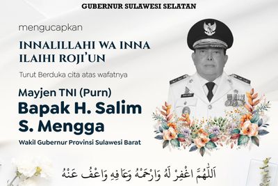 Gubernur Sulsel Andi Sudirman Sampaikan Duka Cita atas Wafatnya Wagub Sulbar Salim S Mengga