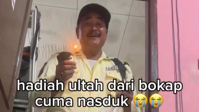 Momen Haru Ayah Bikin Kejutan Ulang Tahun Anak Laki-laki Hanya dengan Lilin dan Nasi Uduk