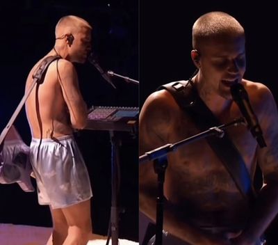 Tampil dengan Boxer dan Kaos Kaki, Aksi Justin Bieber di Grammy 2026 Bikin Geger