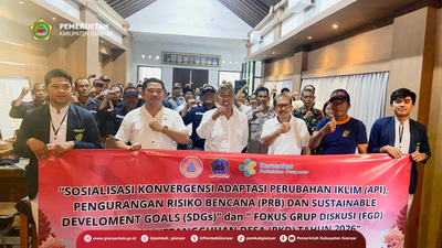 BPBD Gianyar Dorong Desa Tangguh Iklim Lewat Konvergensi API, PRB, dan SDGs