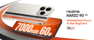 Realme Narzo 90 5G Flowing Silver Hadir Lebih Segar, dengan Spek Gahar Baterai 7000mAh