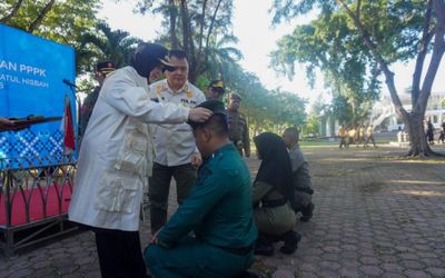 218 Praja Muda Satpol PP-WH Resmi Dikukuhkan, Wali Kota Dorong Banda Aceh Jadi Kota Kolaborasi