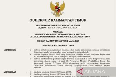 Dewan Pendidikan Kaltim Bongkar Kejanggalan Penunjukan 176 Kepala Sekolah Baru