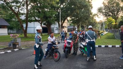 Jelang HUT ke-80, Pomal Kodaeral IX Tegakkan Disiplin Berlalu Lintas Prajurit Lewat Opsgaktib