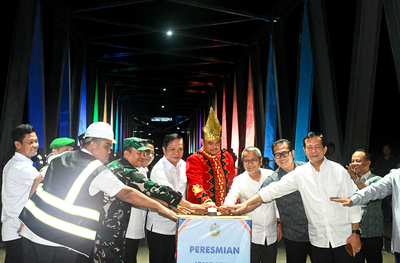 Setelah Putus Diterjang Banjir, Jembatan Idano Noyo Kini Kembali Berdiri Kokoh