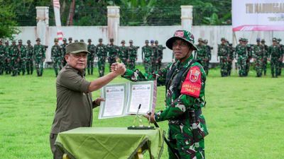 Buka TMMD Ke-127, Bupati Rusli Tegaskan Kolaborasi TNI dan Pemda untuk Percepat Pembangunan Desa