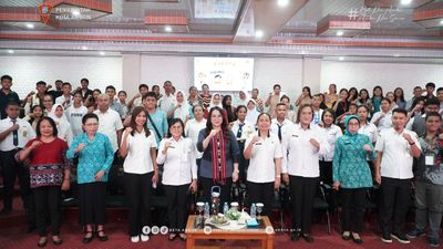 Bunda Genre Ambon Buka Berbagi Piring Emas , Ajak Keluarga Perhatikan Gizi Anak