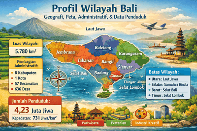 Bali Bukan Cuma Healing: Begini Profil Wilayah dan Demografinya Pulau Dewata yang Menawan