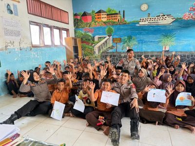 Trauma Healing di Aceh Utara: Mahasiswa Polisi Turun Langsung Bantu Anak Korban Banjir