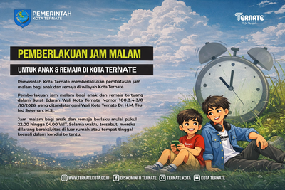 Lindungi Generasi Muda, Pemkot Ternate Terapkan Aturan Jam Malam