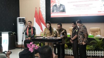 Bupati Halteng Tanda Tangani Kerja Sama Pidana Sosial se-Maluku Utara