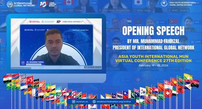 Bikin Bangga, Delegasi Muda Indonesia Bersinar di AYIMUN Virtual Conference ke-27