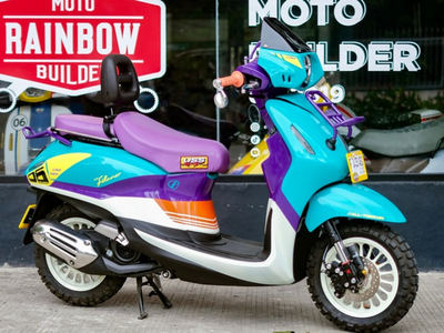 Nyentrik! Yamaha Filano Disulap Urban Rally 80-an