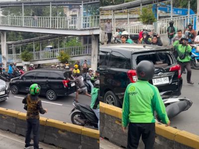 Viral Mobil Pelat D Panik Ugal-ugalan Sampai Lawan Arah dan Diamuk Warga di Gunung Sahari, Ini Kata Polisi